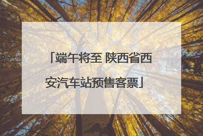 端午将至 陕西省西安汽车站预售客票